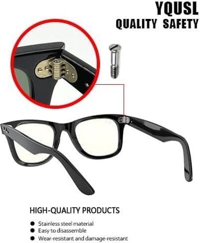 3 Pairs Replacement Repair t Screw for Ray-Ban Wayfarer RB2140 Sunglasses Compatible with RX5227/RX5121/RX5227/RB2140/RB4152/RB4168/RB4169/RB4195/RB4340/RB5022models in Kuwait