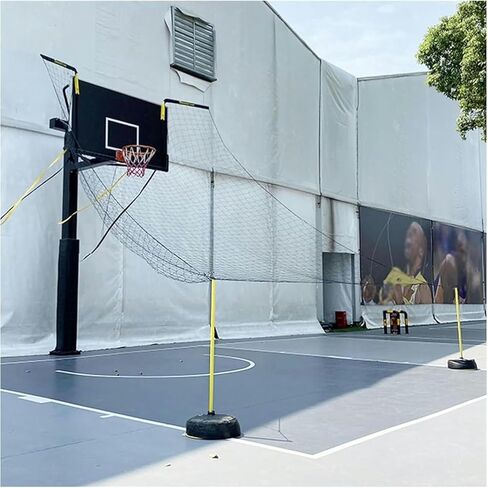Basketball Rebounder Shot Returner Air Defense Return Net Guard Ball with 90° - Rotating Hoop Rebound Back Netting Attachment for Home Residentia in Saudi Arabia