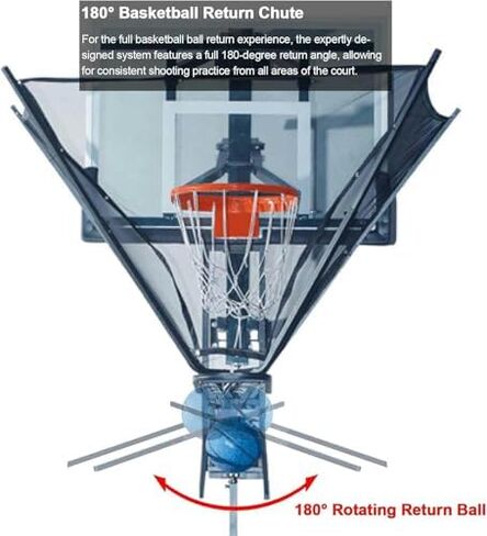 Shot Basketball Returner Return Rocker Arm Lifting Shooting Train Portable Chute Training Compatible for Indoor and Outdoor Hoops in Saudi Arabia
