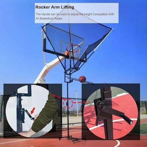 Shot Basketball Returner Return Rocker Arm Lifting Shooting Train Portable Chute Training Compatible for Indoor and Outdoor Hoops in Saudi Arabia