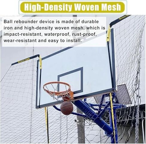 Basketballtrainer Basketball Air Defense Return Net Guard 16FT X Adjustable Rotating Hoop Rebound Back Netting Attachment in Saudi Arabia