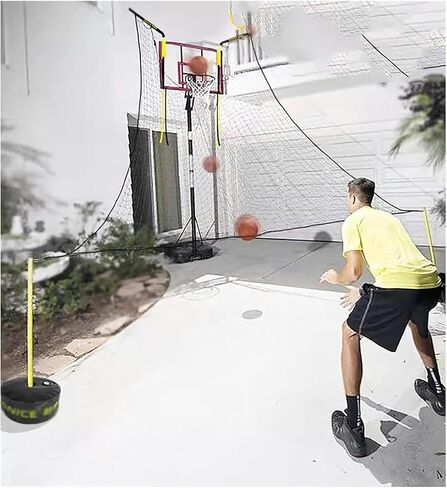 Basketballtrainer Basketball Air Defense Return Net Guard 16FT X Adjustable Rotating Hoop Rebound Back Netting Attachment in Saudi Arabia