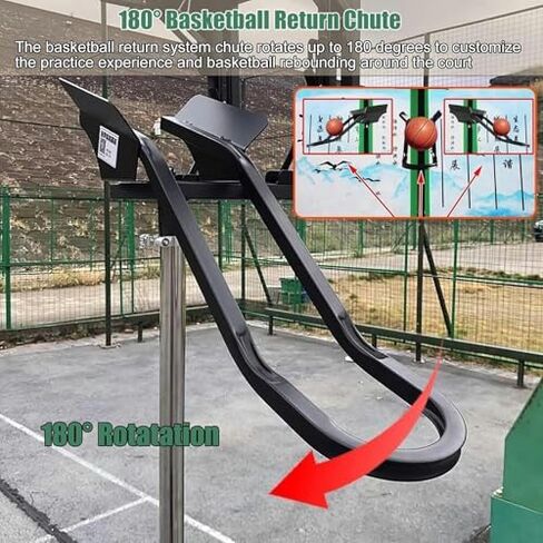 Shot Basketball Returner Upright Shooting Machine Return Easy to Carry Portable Hoop Attachment Adjustable Height in Saudi Arabia