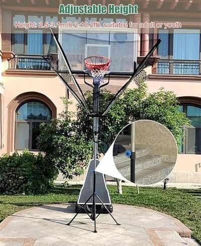 Shot Basketball Returner Upright Shooting Machine Return Easy to Carry Portable Hoop Attachment Adjustable Height in Saudi Arabia