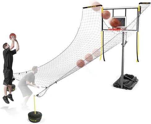Basketball Hoop Returner Return Attachment Shot NET 4.8mX4.8m Polyester Net Shooting Practice Aid with and - Support in Saudi Arabia