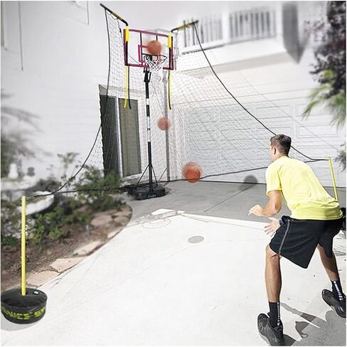 Basketball Rebounder Shot Returner Ball Return Net Guard - Hoop Accessories Removable Shooting Aid for 3-Pointers/Free-Throw Practice Suspended School in Saudi Arabia