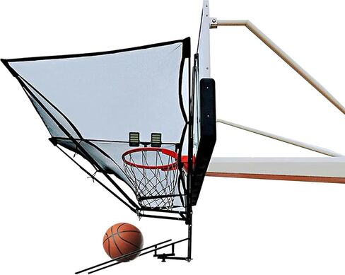 Basketball Hoop Returner Shot Return Apparatus Folding Rebounding Net Rotating Black Iron Practice Attachment Suitable for Children Youth and Adul in Saudi Arabia