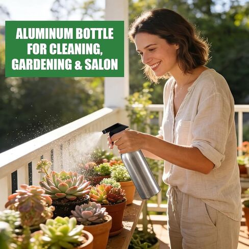 3 Pack 1000ml/32oz Aluminum Spray Bottles with Nozzle Silver Metal Aluminum Refillable Spray Bottles Tools for Hair Plants Gardening BBQ Grill Restaurants Cooking Men Women Gardeners in Saudi Arabia
