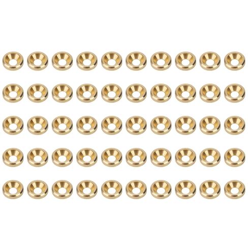 Countersunk Finish Washers, 50PCS Pure Copper Flat Head Gasket Finishing Washers Finishing Countersunk Washers Head Washers Gaskets Cup Shim for Drone Mechanical Accessories Parts (M6) in Saudi Arabia