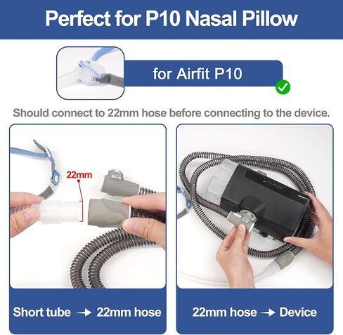 Upgraded Frame Assembly for Airfit P10 with Strap & Short Tube - Quieter Seal, Enhanced Stability & Easy Adjustment, IBEET Replacement CPAP Supplies for P10 Nasal Pillow in Saudi Arabia