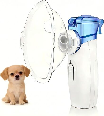 البخاخات المحمولة للكلاب والقطط، جهاز استنشاق البخار البارد المحمول للحيوانات الأليفة التي تعاني من مشاكل في التنفس، جهاز بيطري قابل لإعادة الشحن عبر USB للسفر في المنزل والمكتب واستخدام الحيوانات in Kuwait