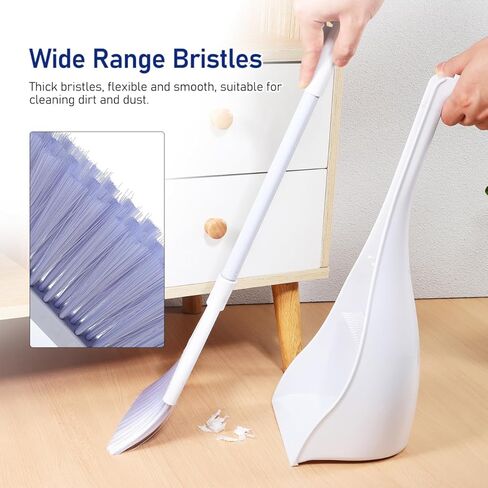 MAGICLULU Mini Broom and Dustpan Set with Toothed Dustpan Compact Handheld Sweeper for Kitchen Car Desktop Small Spaces Cleaning in Saudi Arabia