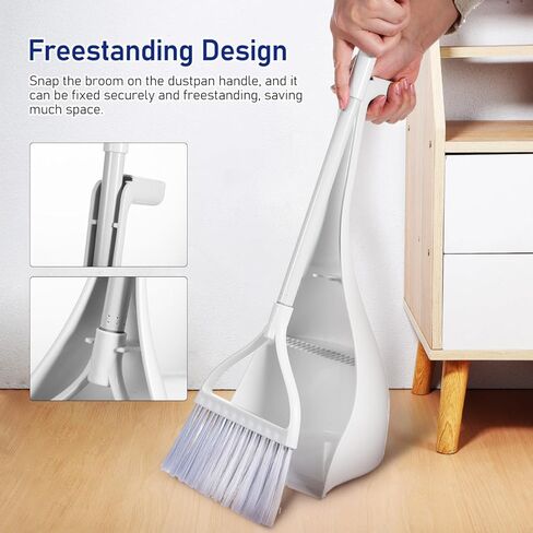MAGICLULU Mini Broom and Dustpan Set with Toothed Dustpan Compact Handheld Sweeper for Kitchen Car Desktop Small Spaces Cleaning in Saudi Arabia