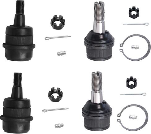Detroit Axle - 4WD Front 4pc Ball Joints for 00-01 Dodge Ram 1500, 4 Upper & Lower Ball Joints 2000 2001 2002 Replacement in Saudi Arabia