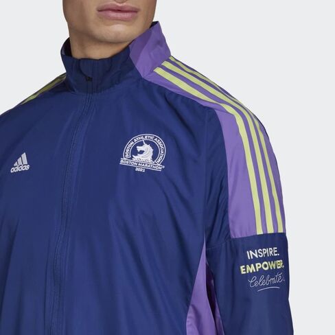 ADIDAS MEN’S BOSTON MARATHON 2022 WINDBREAKER JACKET, VICTORY BLUE, XL in Saudi Arabia