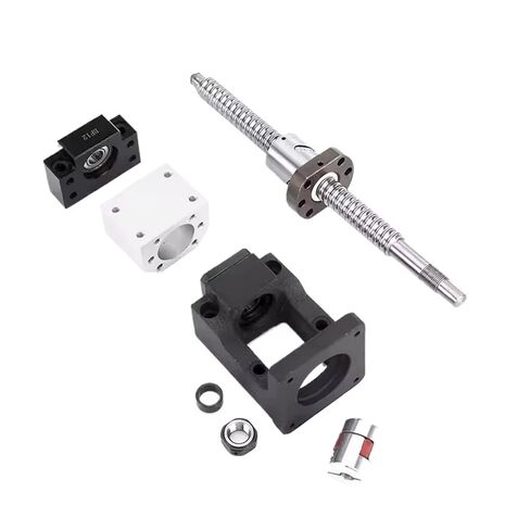 Metal Ball Screw nut end Processing Left Hand Ball Screw SFU2510 200mm-1000mm Ball Screw Kits and HM20-86 C5+BF20 End Support Kits Use for Engraving Machine Accessorie(300mm) in Saudi Arabia