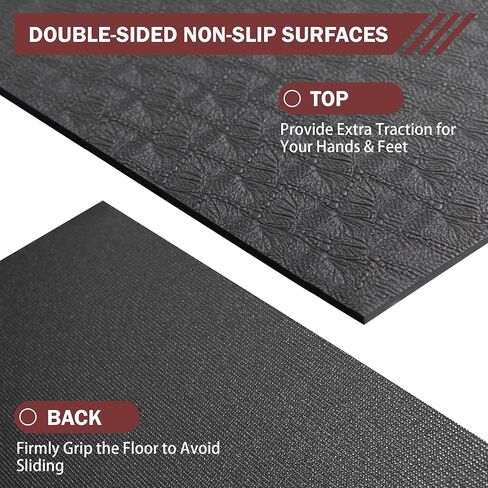 Stepwaver Extra Large Exercise Mat, 6'x4'/7'x5' /8'x5' (6mm) Thick Workout Mat for Home Gym & Garage Flooring, Shoe-Friendly, Non-Slip, Ultra Durable, Thick Large Workout Mats for Home Workouts in Kuwait