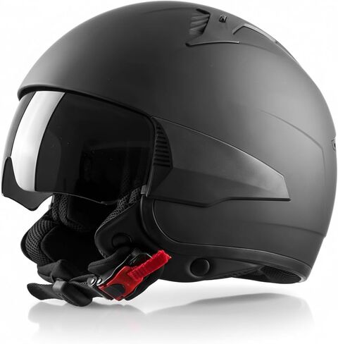 Westt Half Helmet Motorcycle - Scooter Helmet Open Face Motorcycle Helmet for Women & Men - 3/4 Helmet Motorcycle Moped Helmet with Sun Visor DOT Approved for Vespa Motorbike in Kuwait