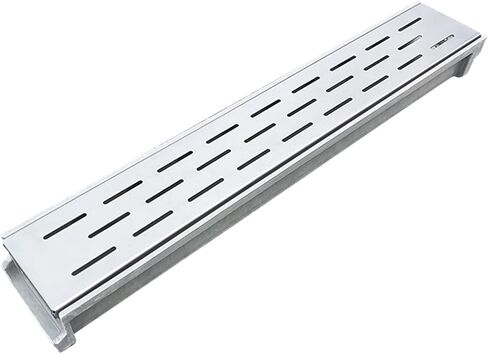2 Ft Channel Drain, Outdoor Metal Drainage Grates for Yard Driveway Walkway Floor, U Shaped Trough Cover Plate Trench Low Profile Durable (Color : Style 1) in Saudi Arabia