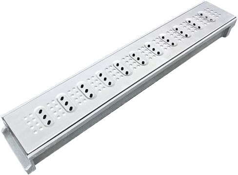 2 Ft Channel Drain, Outdoor Metal Drainage Grates for Yard Driveway Walkway Floor, U Shaped Trough Cover Plate Trench Low Profile Durable (Color : Style 5) in Saudi Arabia