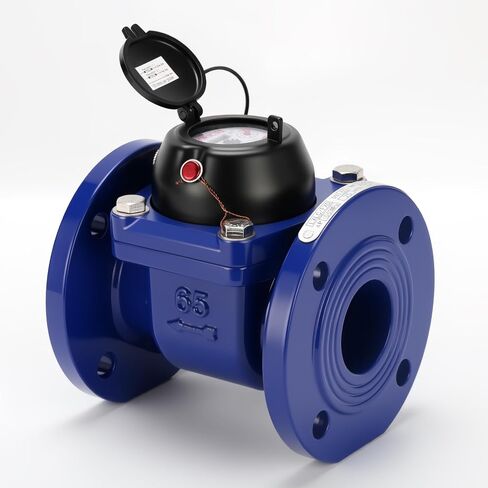 2.5" Woltmann Helix Water Meter, Pulse Output, Epoxy-Coated Cast Iron, Accuracy Class B, Resistant Seals, Cubic Meter, Non-Potable Use in Kuwait