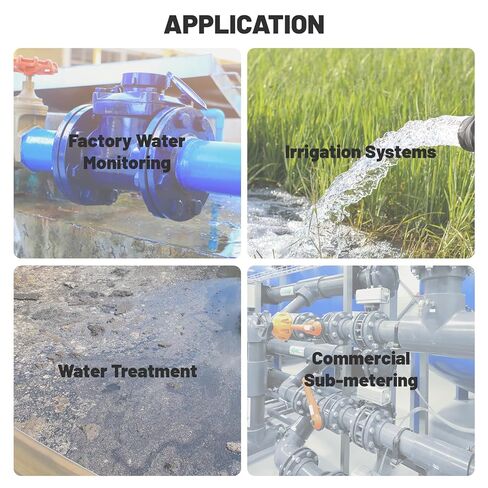 2.5" Woltmann Helix Water Meter, Pulse Output, Epoxy-Coated Cast Iron, Accuracy Class B, Resistant Seals, Cubic Meter, Non-Potable Use in Kuwait
