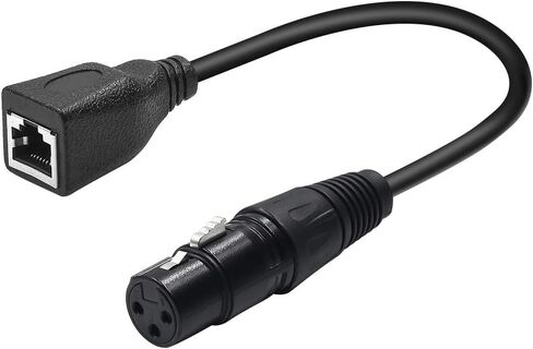 SiYear 3 Pin XLR to RJ45 Adapter DMX Cable,XLR Male to RJ45 Network Connector Extension Cable Use Cat5 Ethernet for DMX-CON Controller Series(30cm/1ft) in Kuwait