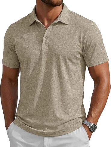 MAGCOMSEN Men's Polo Shirts Short Sleeve Moisture Wicking Lightweight Athletic Casual Collared Golf Shirt in Saudi Arabia