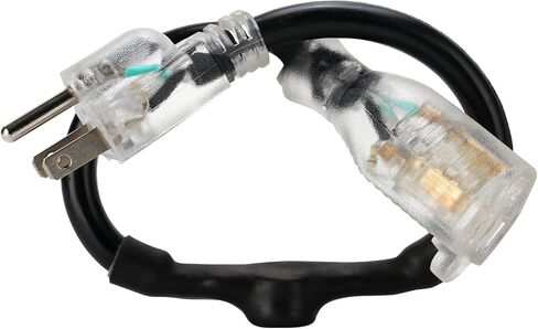 Roastove Thermostat for Heat Cable, Outdoor 120V Automatic On/Off at 37°F & 50°F, 15A Industrial Grade Weatherproof Power Cord, 16 Inch, Easy Install for Roof & Gutter De-Icing in Kuwait