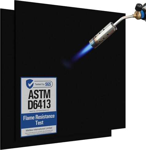Fireproof Welding Blanket – 2 Pack 10x10 Inch, Matska Carbon Felt Soldering Mat & Pad, ASTM D6413 Certified 5mm Flame Retardant Fabric, Heat Shield for Brazing, Stove Wick, Black in Saudi Arabia
