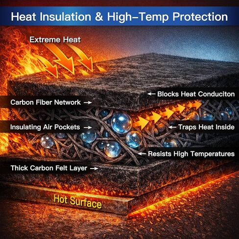Fireproof Welding Blanket – 2 Pack 10x10 Inch, Matska Carbon Felt Soldering Mat & Pad, ASTM D6413 Certified 5mm Flame Retardant Fabric, Heat Shield for Brazing, Stove Wick, Black in Saudi Arabia