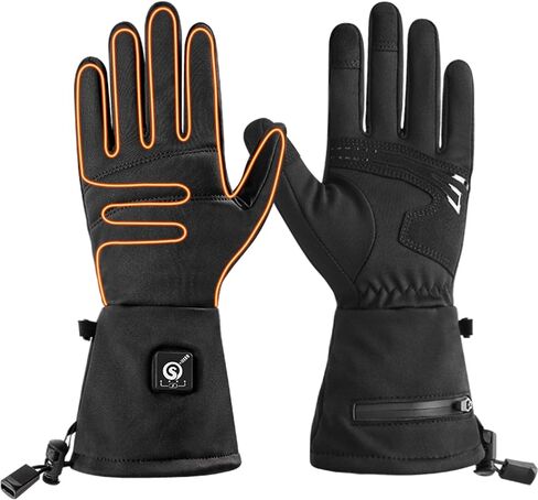 يوم الذئب بطانات قفازات ساخنة قفازات كهربائية للرجال والنساء بطارية قابلة للشحن لتدفئة اليد للرياضات الشتوية وركوب الدراجات الثلجية وركوب الدراجات والصيد والتزلج على الجليد in Kuwait