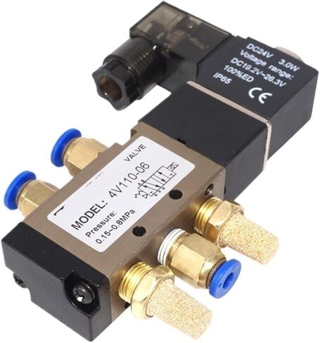 1PCS 4V110-06 Air solenoid valve 5 port 2-position gas pneumatic solenoid valve 12V 24V 220V coil voltage 4mm 6mm 8mm hose(4V110-06 AC380V,10mm fittings) in Saudi Arabia