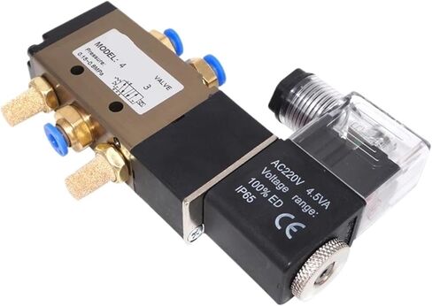 1PCS 4V210-08 Air solenoid valve 5-port 2-position gas pneumatic solenoid valve 12V 24V 220V port 1/4" solenoid valve(12mm fittings,4V210-08 AC110V) in Saudi Arabia