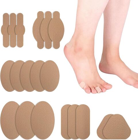 موليسكين للأقدام، وسادات لاصقة من موليسكين، وبطانة موليسكين للبثور، والأحذية، وأصابع القدم، والكعب | شريط لاصق لمنع البثور - 20 ورقة (إجمالي 40 قطعة) in Kuwait