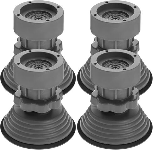 Mikikit 4pcs Flexible Washer Dryer Heightening Pad Multi-functional Vibration Dampening Foot Mat in Saudi Arabia