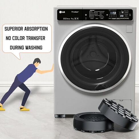 4 Pcs Anti Vibration Pads For Washing Machine, Foot pads with suction cups Prevent Sliding Out, Soundproofing Base for Appliances, Floor Protector in Saudi Arabia