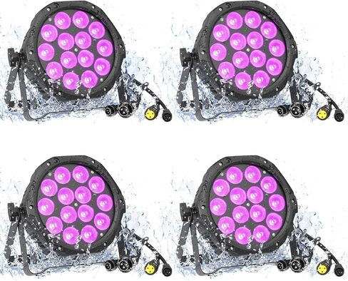 Outdoor Stage Lights Waterproof DMX DJ Par Can Light 14x15W LED RGBW Strobe Wash Uplighting for Outdoor Party, Theater, Event, Halloween, Church, Wedding, Stage, Studio in Saudi Arabia