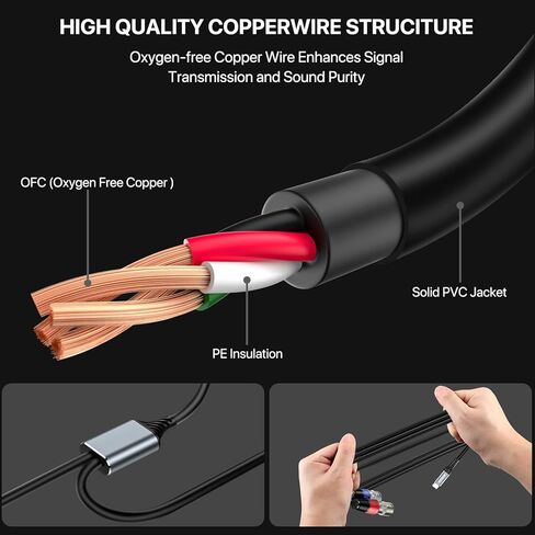Dual XLR to USB C Audio Cable 6.6FT, 32Bit/384Khz USB Type C to 2 XLR Male Adapter Stereo Power Amplifier Cable for Connecting Smartphones USB C to Active Speaker, Laptops,Mixer Console in Kuwait