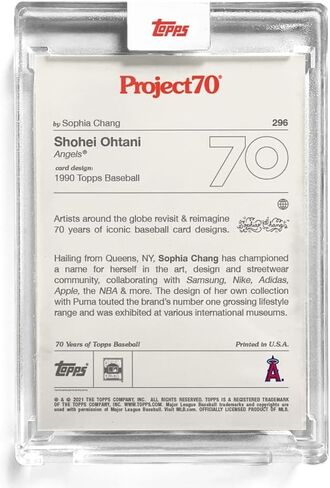 MLB Topps Project70 Card 296 | 1976 Shohei Ohtani by Sophia Chang in Saudi Arabia