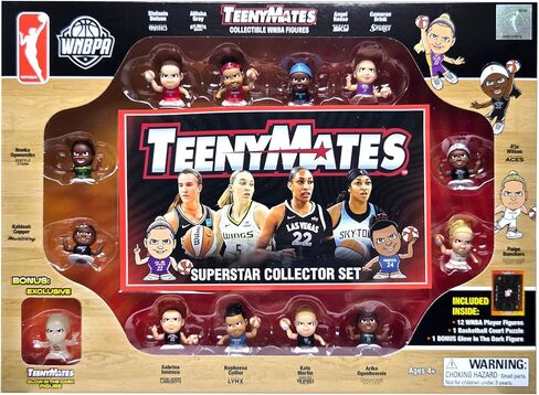 Party Animal TeenyMates 2025 WNBA Basketball Action Figures Gift Set with Basketball Court Puzzle and 12 TeenyMates Figures in Saudi Arabia