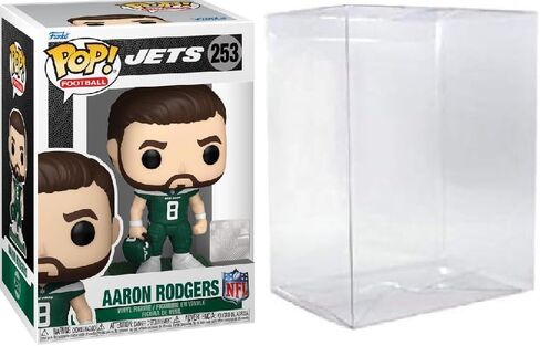 NFL Funko Pop! Aaron Rodgers (New York Jets) Vinyl Figure #253, with Protector Case, Green/Brown in Saudi Arabia