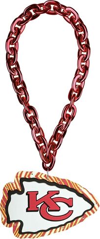 Zubaz x NFL Big Logo Oversized Football Fan Chain Necklace – 35" Team Color Chain with Zebra Print Details & Primary Team Logo in Saudi Arabia