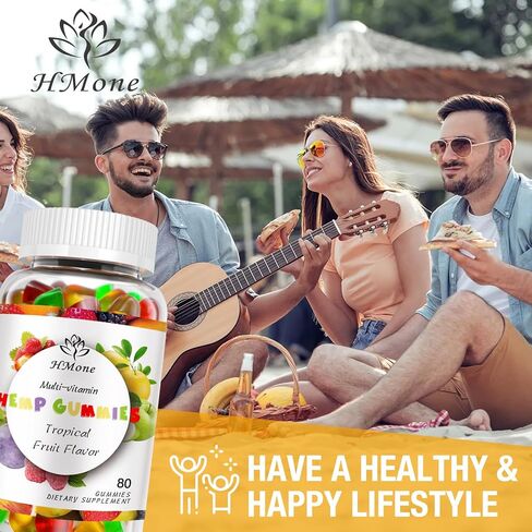 Hemp Gummies Advanced for Pain, Sleep, Anxiety - High Potency Pure Organic Hеmp Oil Extract Supplement - 100% Natural Extra Strength Hemp Gummy - Vegan Non-GMO 3 Packs in Kuwait