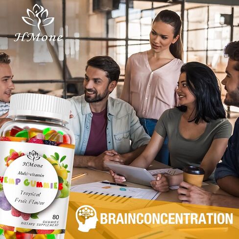 Hemp Gummies Advanced for Pain, Sleep, Anxiety - High Potency Pure Organic Hеmp Oil Extract Supplement - 100% Natural Extra Strength Hemp Gummy - Vegan Non-GMO 3 Packs in Kuwait