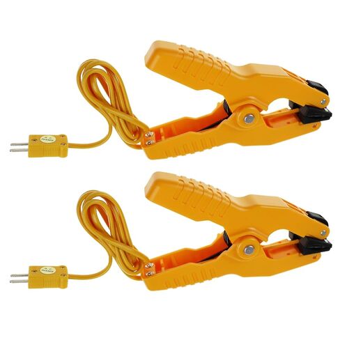 2 PCS High-Accuracy K-Type Clamp Probe Thermocouple Temperature Clamp Sensor 32.7-inch Long Cable for Wide Industrial Applications in Saudi Arabia