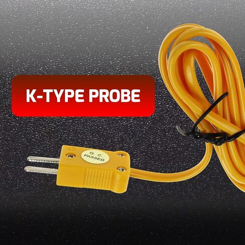 2 PCS High-Accuracy K-Type Clamp Probe Thermocouple Temperature Clamp Sensor 32.7-inch Long Cable for Wide Industrial Applications in Saudi Arabia