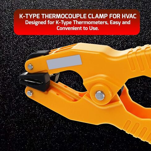 2 PCS High-Accuracy K-Type Clamp Probe Thermocouple Temperature Clamp Sensor 32.7-inch Long Cable for Wide Industrial Applications in Saudi Arabia
