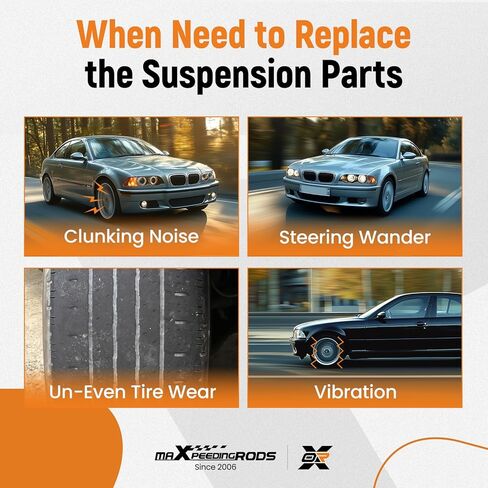 maXpeedingrods 10 PC Suspension Kit for BMW E46 Series - 325xi 330xi 2001-2005, Front Lower Control Arm, Ball Joints, Bushing Set, Sway Bar Links, Inner Outer Tie Rods in Saudi Arabia