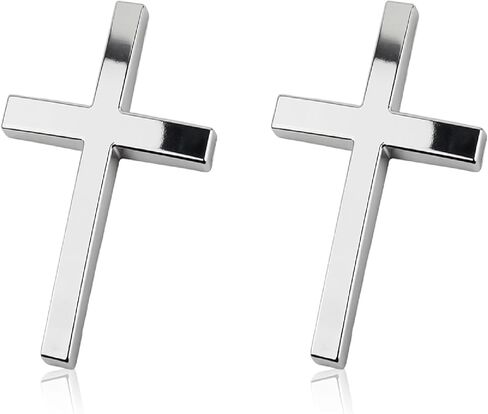 قطعتان من صليب يسوع المسيح لشعارات السيارة، ملصق متقاطع من سبائك الزنك ثلاثي الأبعاد لشارات السيارة مناسبة لصندوق السيارة/المصد/النافذة، 2.5 بوصة × 1.8 بوصة ملصق متقاطع ذاتي اللصق لتزيين السيارات in Kuwait